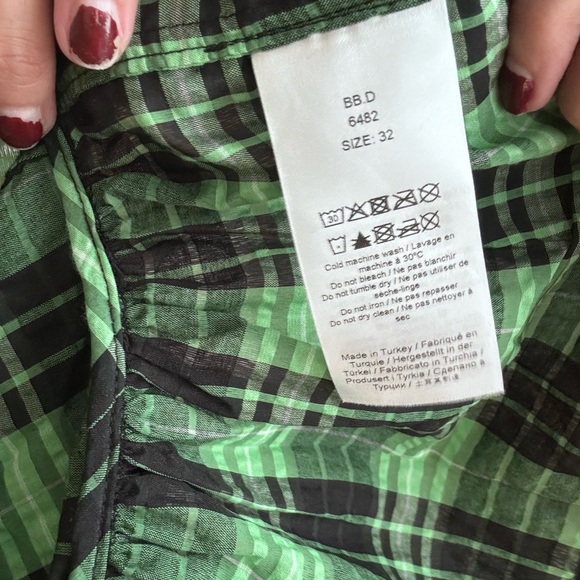 Ganni Seersucker peplum top - Picture 5 of 5